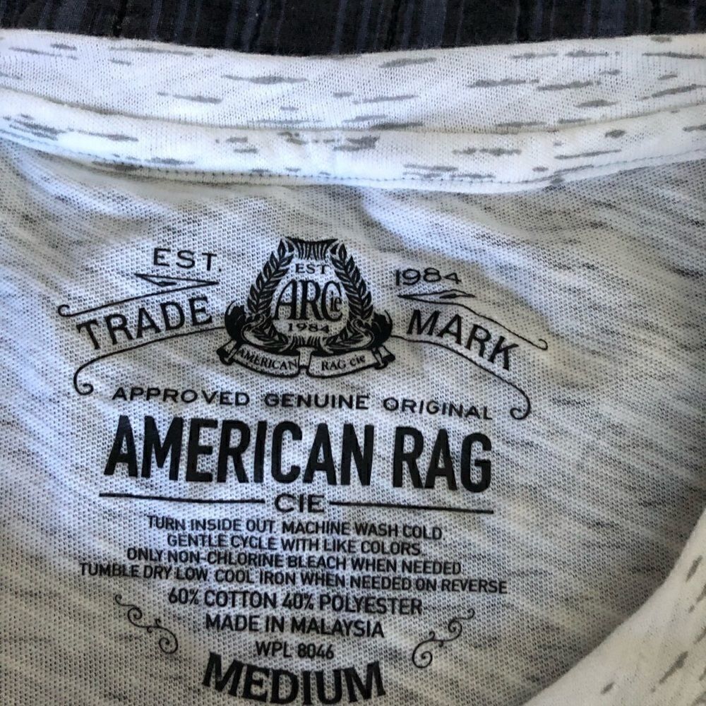 Shirt gray tee t-shirt american rag with pocket - Picture 4 of 4